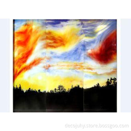 Contemporary Colored Decorative Laminated Glass Wall Panels